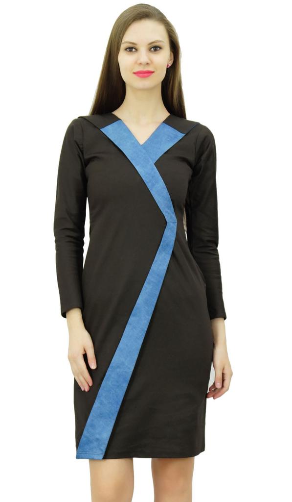 Bimba Women's Elegant Long Sleeve Bodycon Dress Designer Dresses