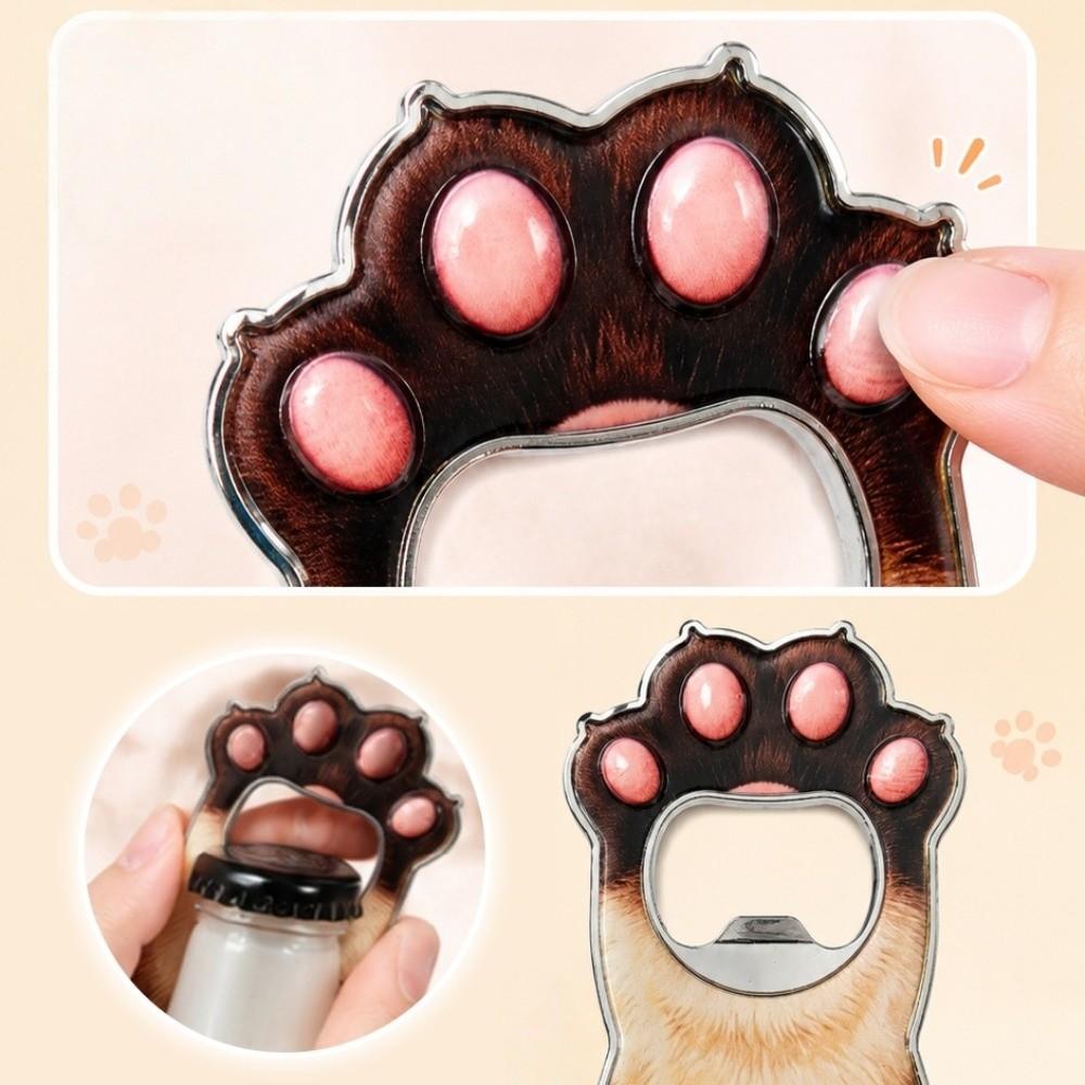 Zinc Zinc Zinc Alloy Cat Paw Bottle Opener Creative Magnetic Cap Remover Kitty Fridge Magnet Gift