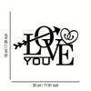 Metal Wall Art Arrow Heart Abstract Calligraphy Love Sign Modern Home Decor Christmas Halloween Gift Office Living Room Bedroom Kitchen Decor