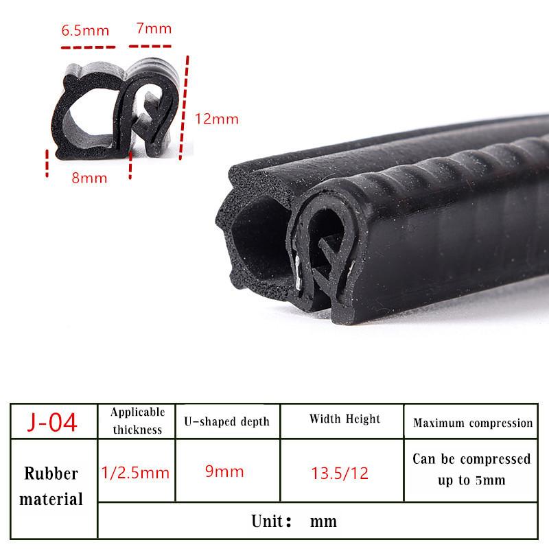 1 m Automotive SUV Car Bonnet Trunk Edge Rubber Top EPDM Foam Seal Trim Strips Guard Buffers 1M