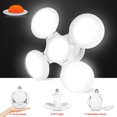 Superljus LED-lampa Deformerbar Garagetakbelysning E27 40W Fotboll Ufo-lampa