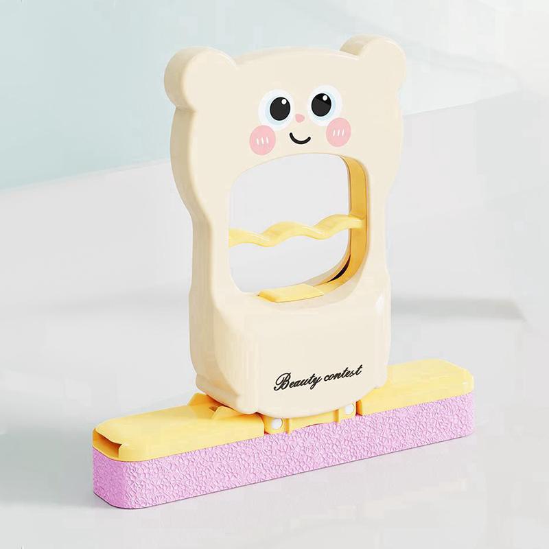 Mini Mocio Pieghevole da Scrivania Uso Umido Secco Su Scrivania Resistente Mop Piccoli Pigri Orso Cartone Animato Strumento per Pulire Tavoli