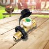 POL Propane Tank Adapter with Gauge Level Indicator Propane Tank Gas Pressure Meter for Cylinder BBQ Gas Grill RV Camper Heater