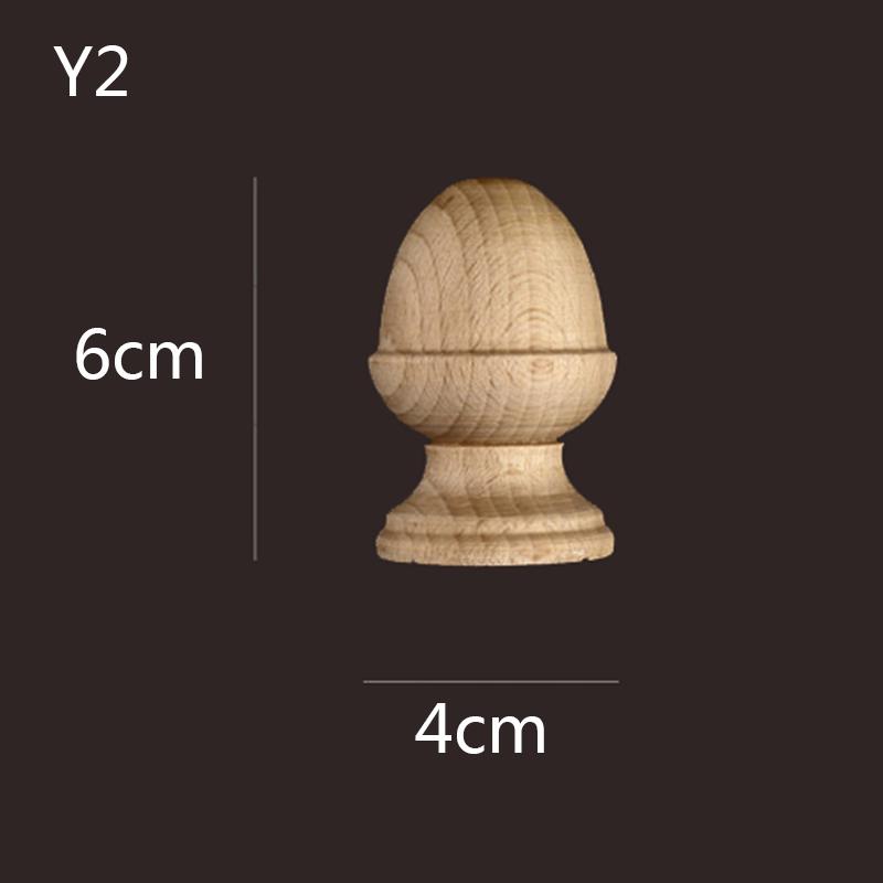 Escultura em madeira Arca Perna Circular Pé de madeira Móveis Bola cilíndrica Aplique Kawaii Decoração de quarto Decoração de escada de leão de madeira