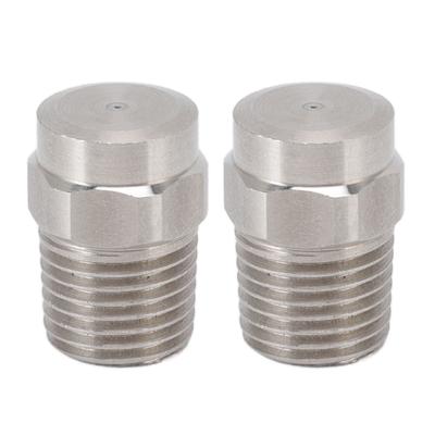 2PCS Boquilla de Nebulización Rosca Macho G1/4 Cabeza Plana Acero Inoxidable Pulverizador de Atomización para Jardín