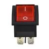Bulk 10 Red Light 4 Pin DPST ON OFF Rocker Switch KCD4 Rated 15A 250V and 20A 125V AC for Electrical Applications