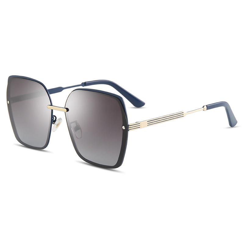 New Women's Polarized Sunglasses - Fashionable European and American Street Style Metal Trend