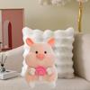 Soft Pig Holding Lollipop Plush Toys PP Cotton Stuffed Pig Plushie Doll  Home Decor