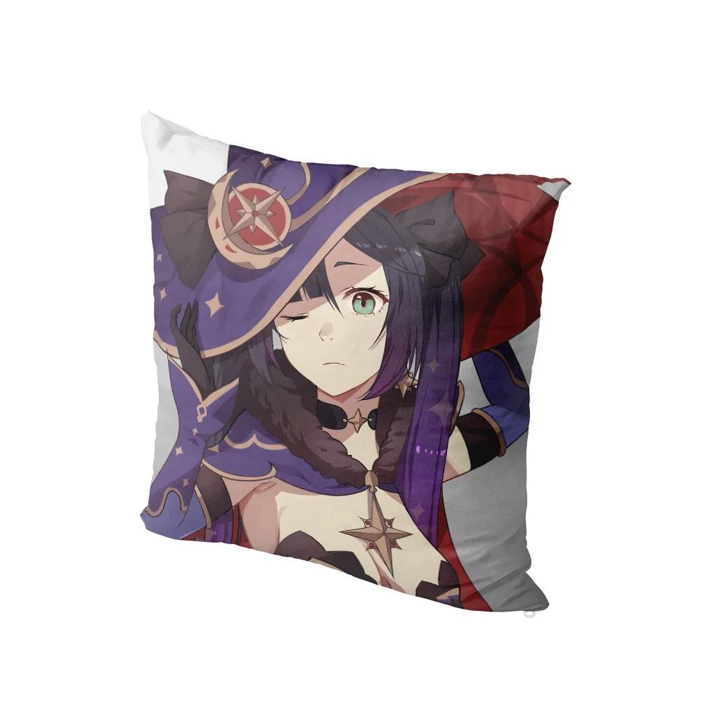 Anime Cartoon Genshin Series Printed Pillowcase Cute Kawaii Pink Bedside Bedroom Sofa Cushion Cover Body Pillow Case x