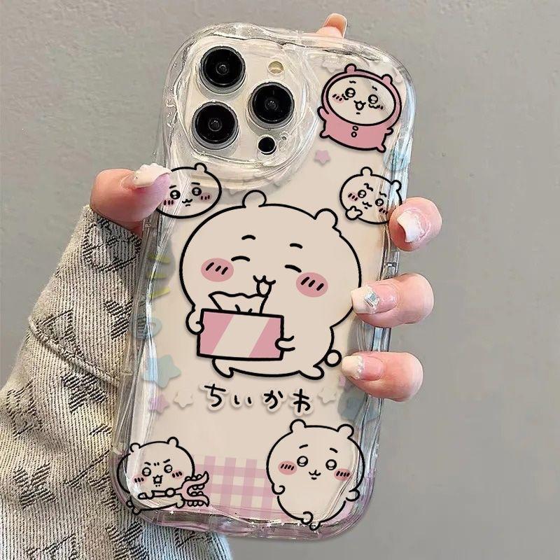 Applicable To iPhone16/15Pro Mobile Phone Case 16promax Personalized Transparent Cream Pattern Anti-drop Jiyikawa