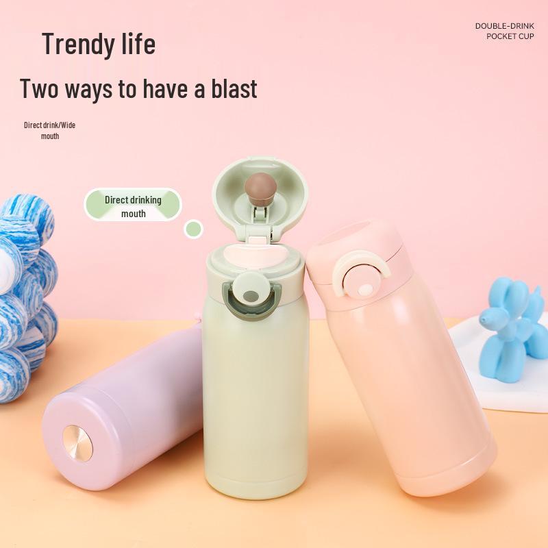 Trendy Mini Pocket 304 Stainless Steel Insulated Cup for Kids - Portable and Cute Pop-Up Design