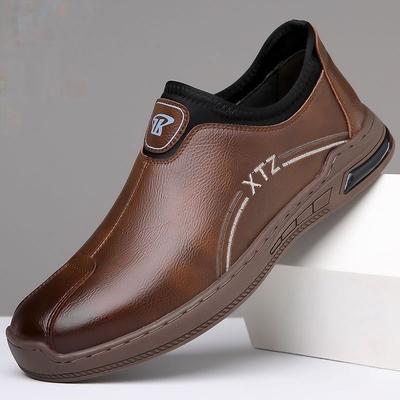Herrenschuhe Frühling Freizeitschuhe Britischer Stil Business-Herren-Lederschuhe weich gefederte faule Schuhe