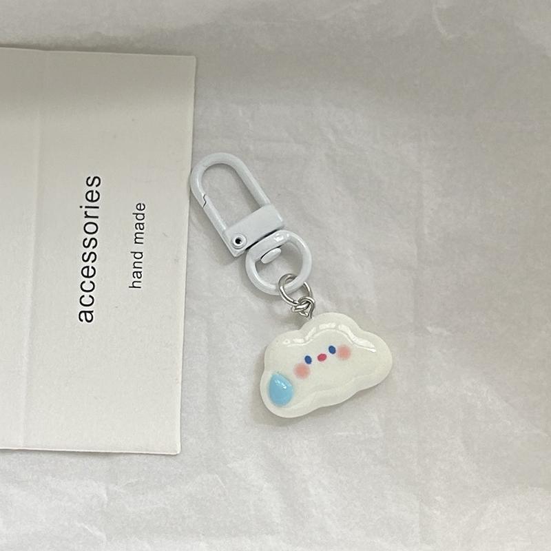 Милый Облачко Брелок Креативный Мультяшный Кавайный Чехол для Наушников Сумка Подвески Брелок Ключи от Машины Аксессуары Для Девочки Подарок Паре синий