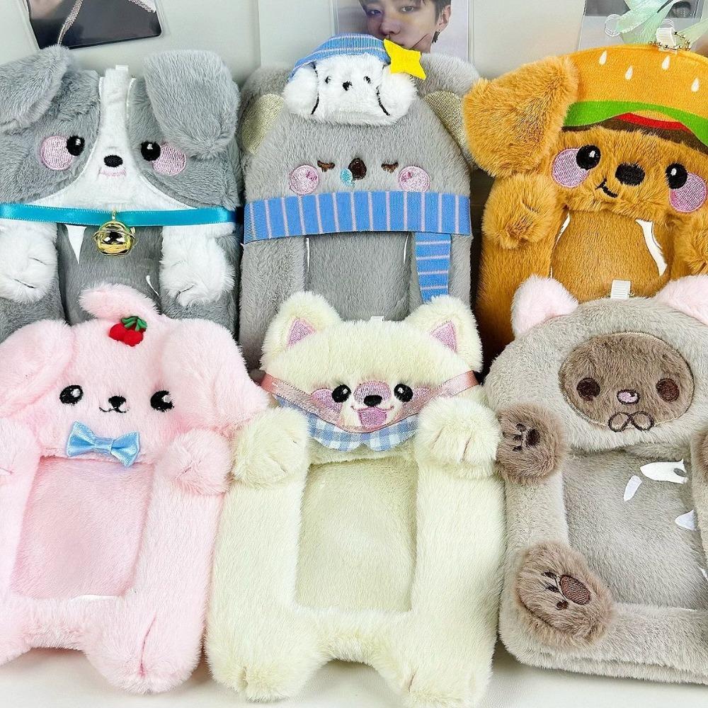 Christmas Tree Card Protective Sleeve Hamburger Puppy Bus Card Holder Cute ID Card Cover Student