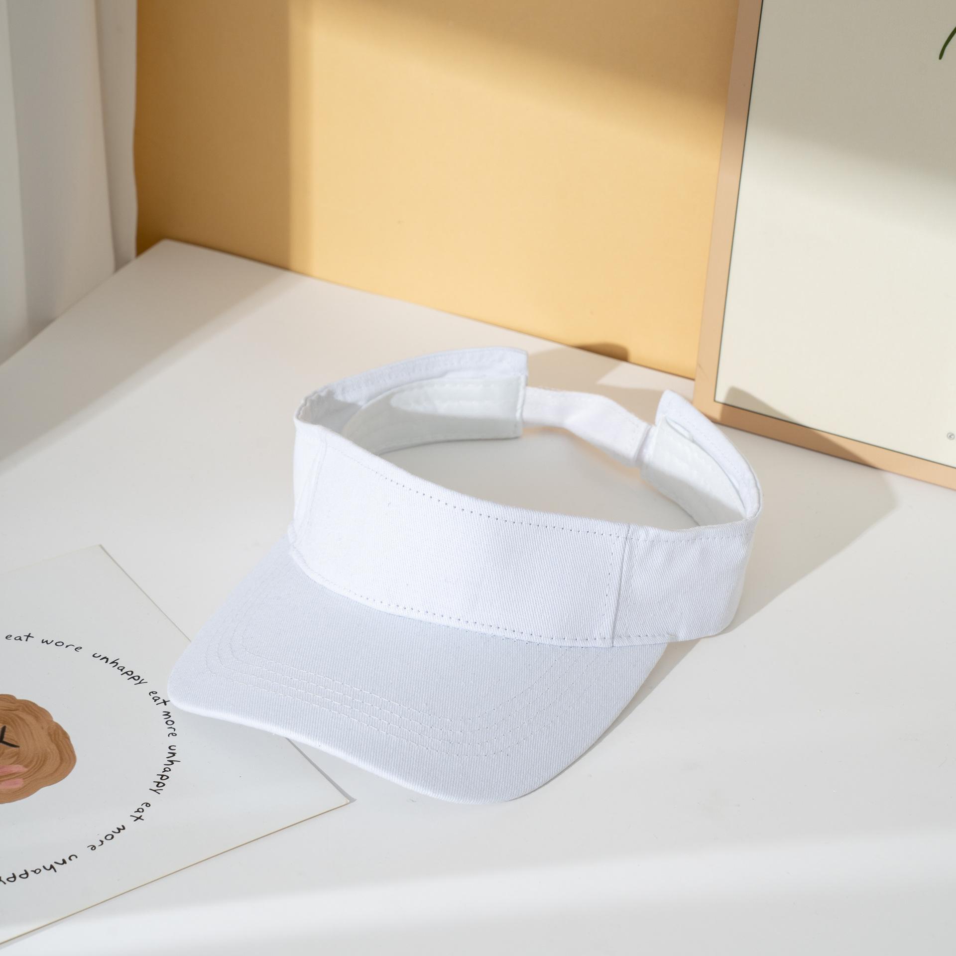 

Новая пустая шляпа-цилиндр для занятий спортом на открытом воздухе, дышащая пустая шляпа-цилиндр, мужская и женская однотонная шляпа от солнца Adjustable 58cm белый