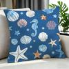 Art LLight blue ocean rippled Cushion Cover Cushion Cover Set Pcs x x x Pillowcase Decorative Sofa Home Decor