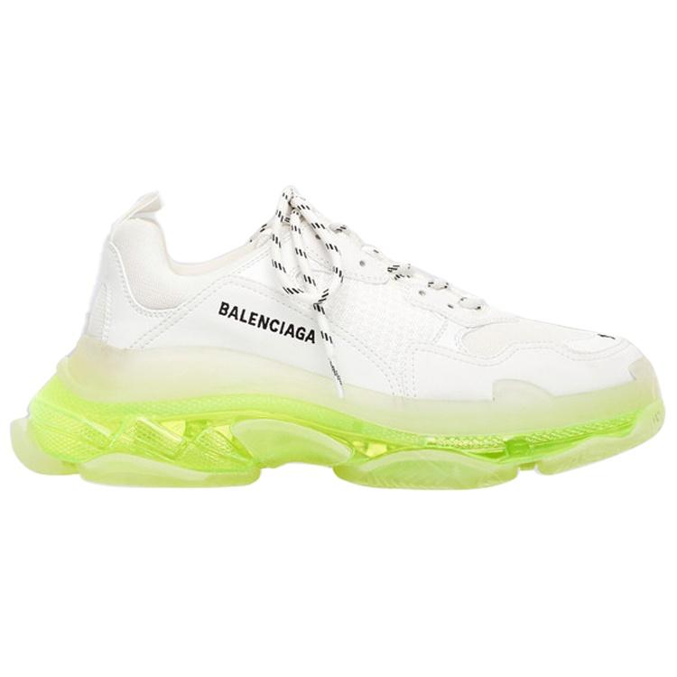 (WMNS) Balenciaga Triple S Sneaker 'Clear Sole - White Fluo Yellow' Women's 544351W2FR19073