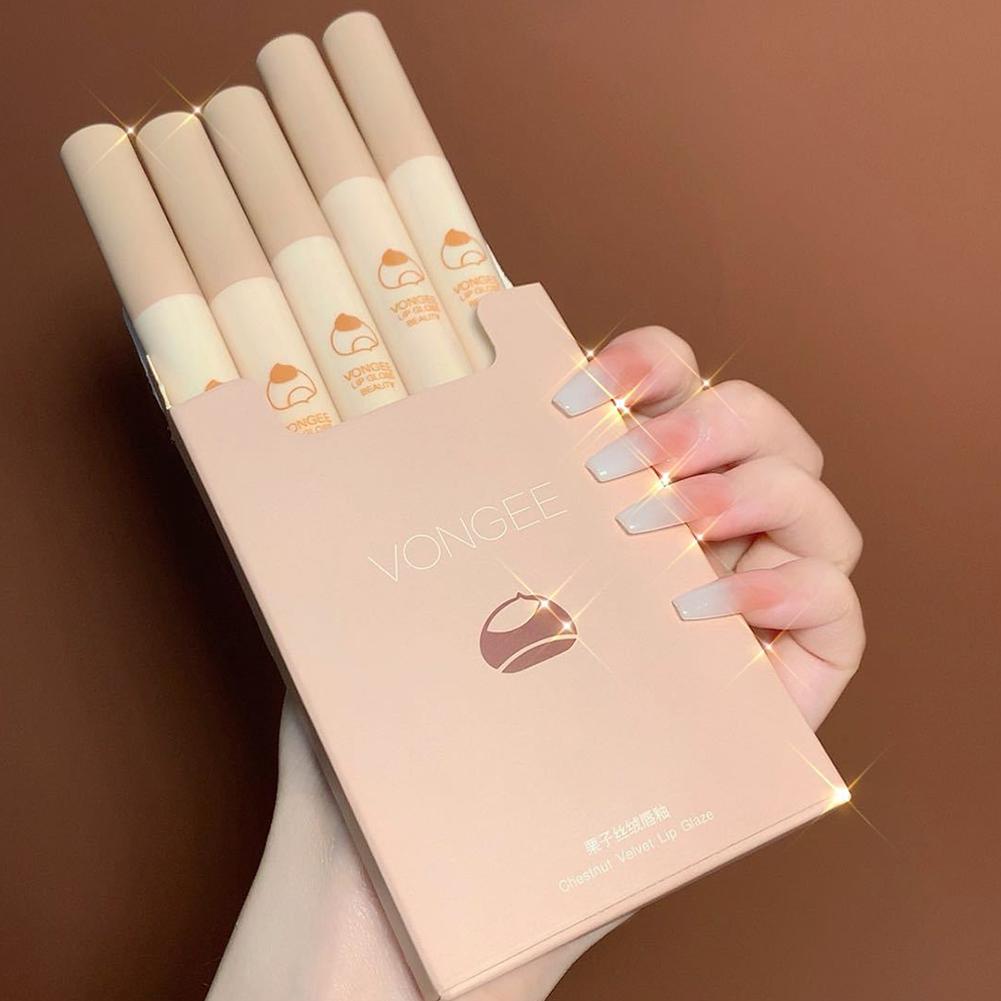 5pcs/set Hydrating Lipstick Long-lasting Moisturizing Lip Tint Smooth Lip Hydrating Liquid Lip Gloss Waterproof Makeup