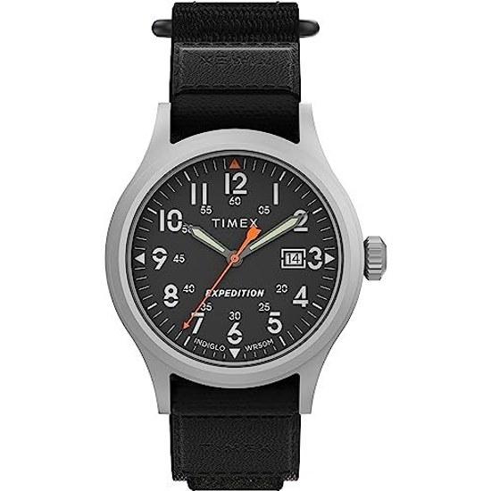 Timex Mens Expedition Scout 40mm Watch Black IP Steel. 40mm.