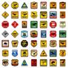 50 Pcs Dinosaur Warning Stickers Waterproof Vinyl Stickers For Water Bottle Laptop Car Funny Dino Decals Kids Party Favors Gifts