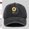 Pc Sunflower Print Baseball Cap Spring Summer Suitable Sun Hat Comfortable Lightweight Adjustable Strap Trucker Hat Vintage