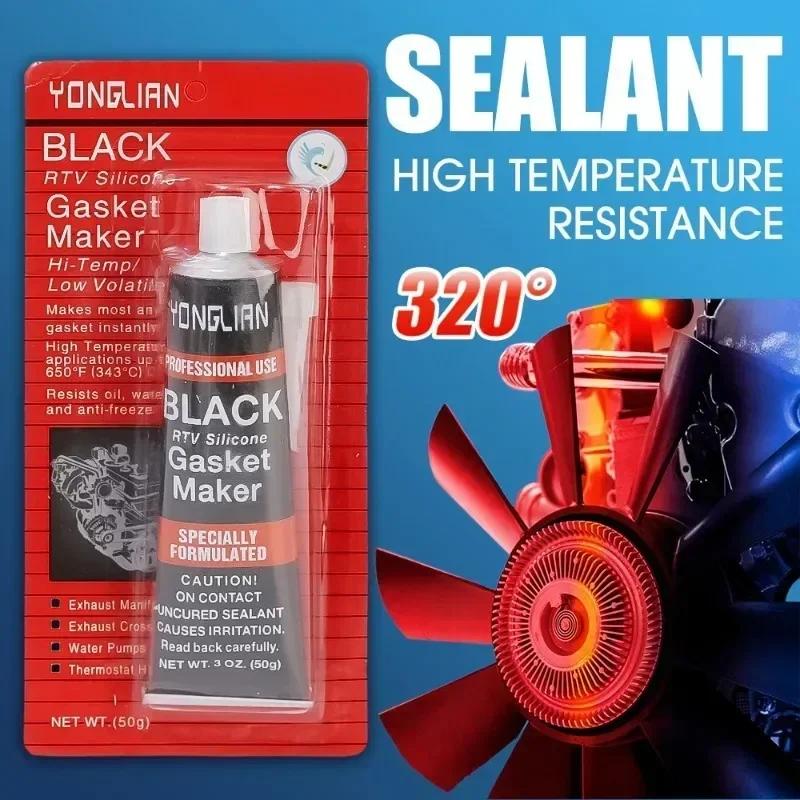 Motorafdichtmiddel Auto Hoge Temperatuur Siliconen Reparatie Lijm Zwart Vloeibaar Pakkingsmiddel Oliebestendig Pakkingvrij Auto Afdichtmiddel