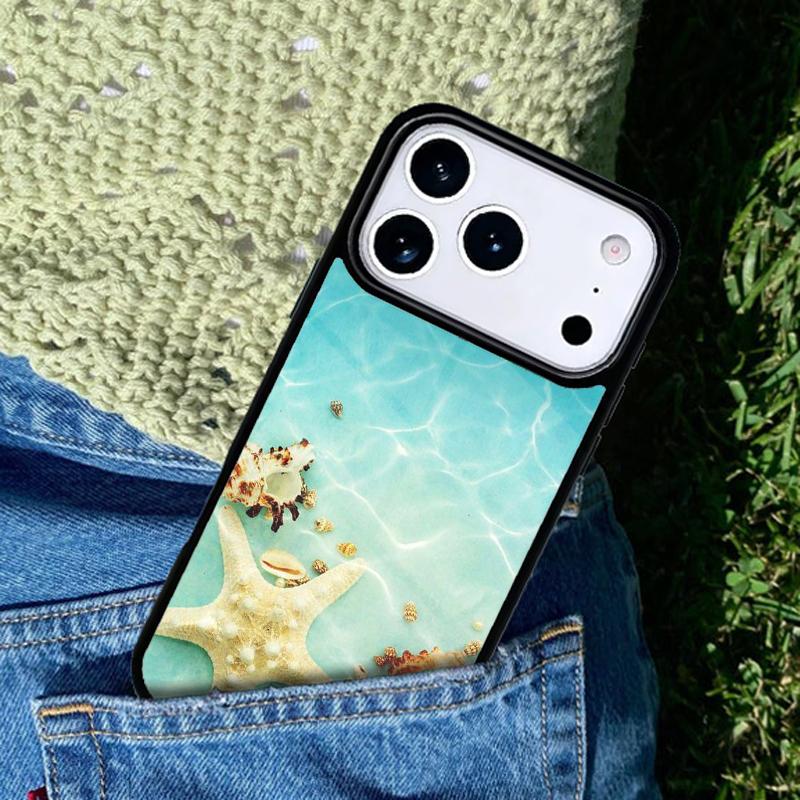 Seashells Sea Star Phone Case For iPhone 17 AIR 16 Pro Max 15 14 Pro 11 12 13 Shockproof Silicone Cover