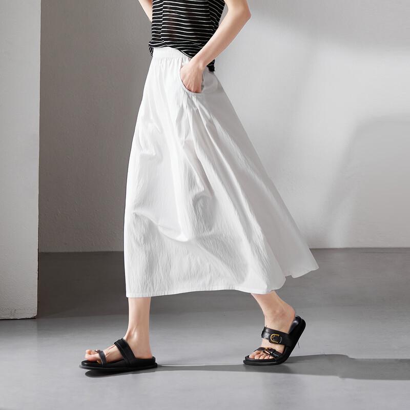 SOFSIL Women s High-Waist A-Line Midi Skirt 30/XXL хаки