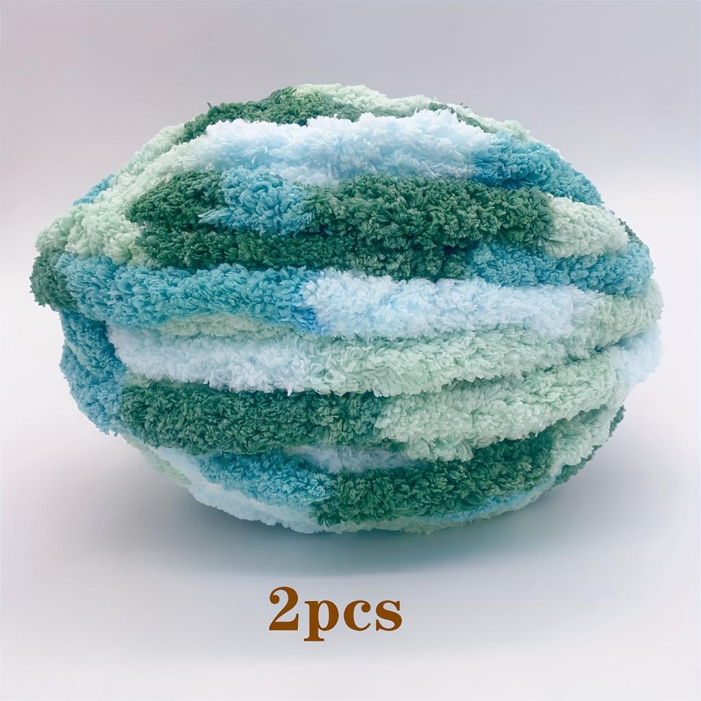 2 Pieces of Super Bulky, Extra Thick, Soft & Durable Polyester Yarn for Hand Pet Nests & Knitting Accessories  Machine Washable