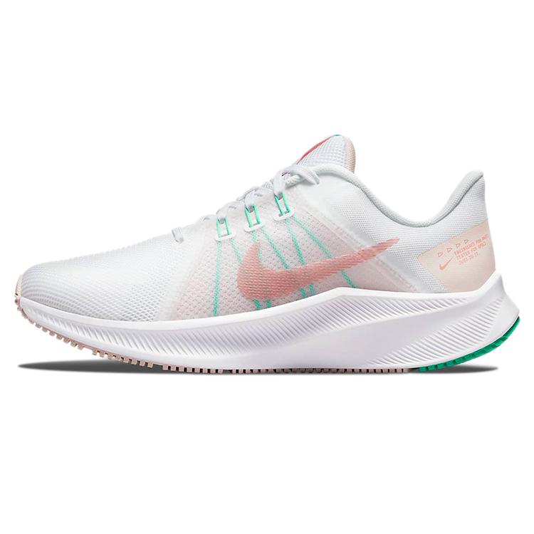 Nike Womens Quest 4 'White Pink' (women's sizes) White / Menta / Light Soft Pink / Pink Glaze Running Shoes DA1106 105