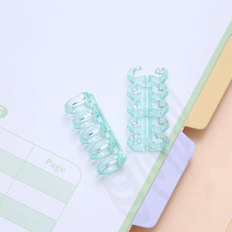 Fünf-Loch Abnehmbarer Plastik-Schnappringordner Buchhülle