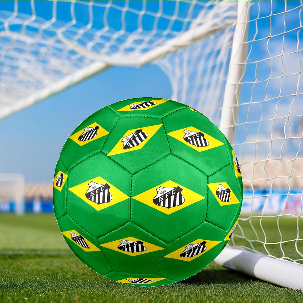Sport Club Football Crest Printed Size 5 Soccer Balls, Anti-Slip, Protective Football, Outdoor Sport, a Unique Gift Suitable for Him/her, Birthday
