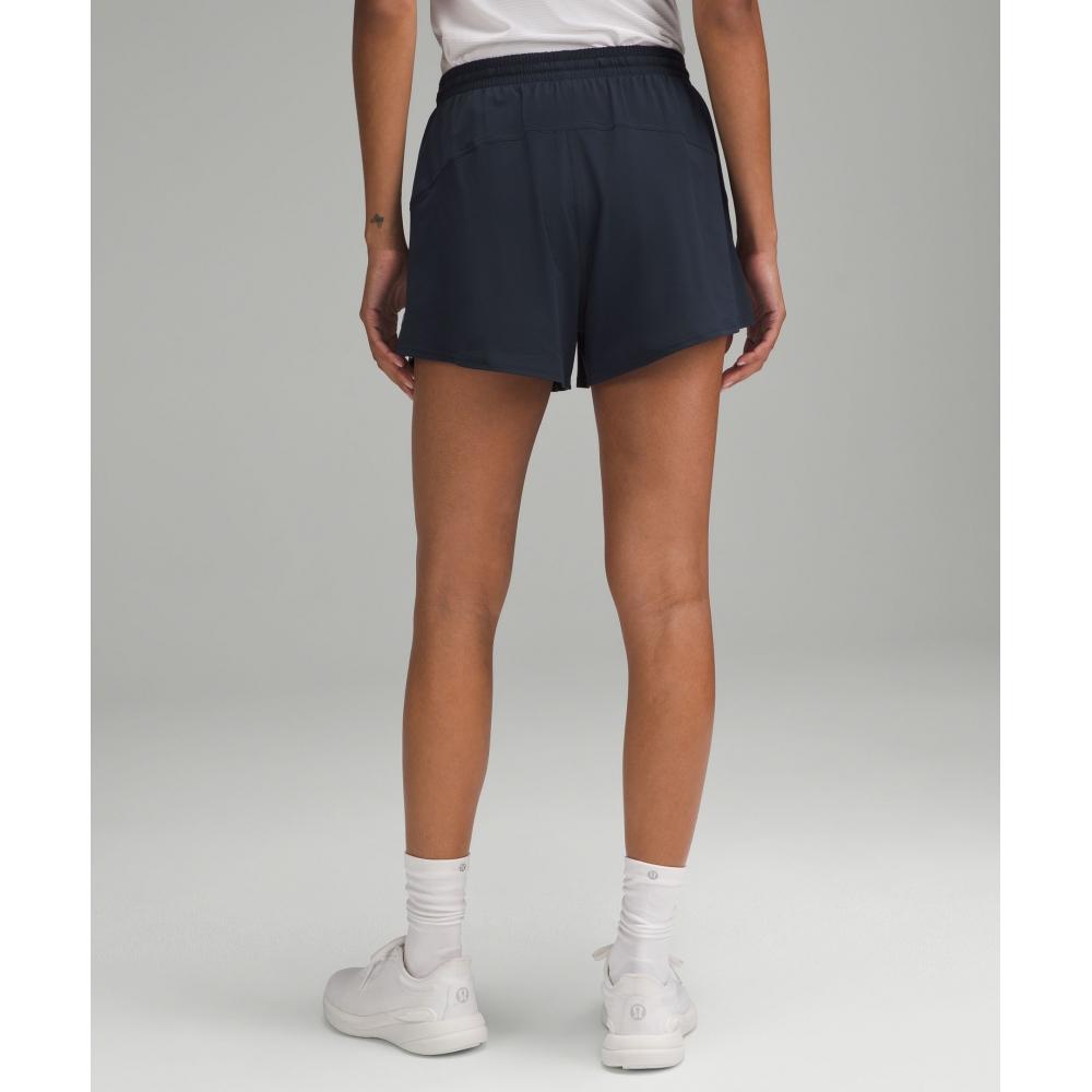 Lululemon Lightweight High Rise Relaxed Short 3   Long Liner True Navy White