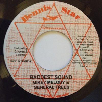 7inch Record GENERAL TREES, MIKEY MELODY - Baddest Sound / Agony Whine NONE Dennis Star Int Jamaica Reggae, Ska & Dub Used