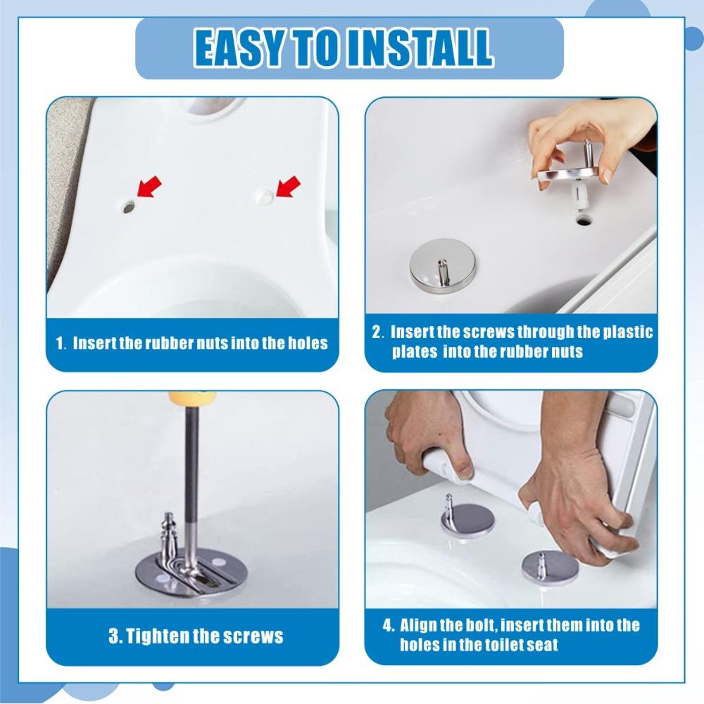 Repair Tools Toilet Seat Hinges Universal Fixing Screws Household Bathroom Nut