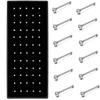 60-Piece Boxed Set: Diamond-Inlaid Stainless Steel Nose & Lip Studs - Assorted Sizes (1.5mm, 2.0mm, 2.5mm) & Colors