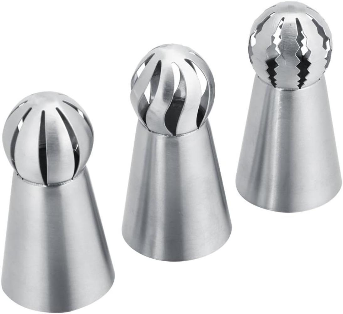 

3 шт./набор Кондитерская горелка из нержавеющей стали Насадки для глазури для украшения кексов и тортов, приготовления слоеного теста, кухонные инструменты для выпечки