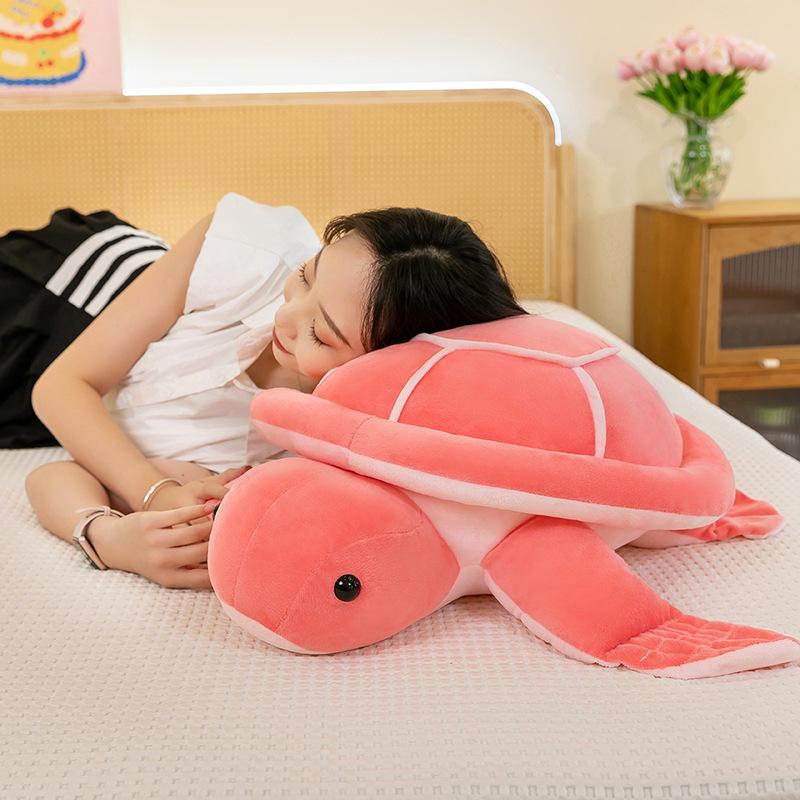Turtle Pillow Big Turtle Doll Plush Toy Bed Doll Sleeping with Rag Doll Children's Birthday Gift