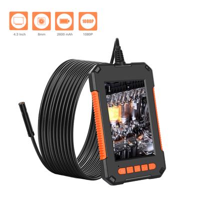 4,3 hüvelykes színes LCD képernyő 1080P IP67 kézi endoszkóp ipari otthoni endoszkópok 8 LED-del, 5 mm
