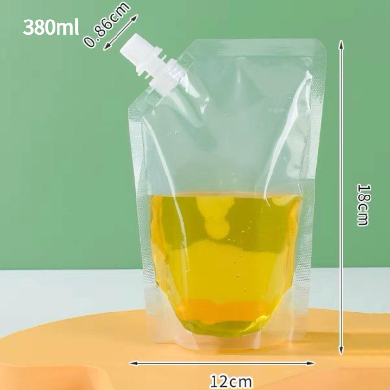 Transparent Self-supporting Suction Nozzle Bag Beverage Soybean Milk Coffee Pouch Disposable Explosion Proof and Leak Proof Sealing Packaging Bags