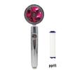 Shower Head Water Saving Flow 360 Degrees Rotating With Small Fan ABS Rain High Pressure Spray Nozzle Bathroom Accessories
