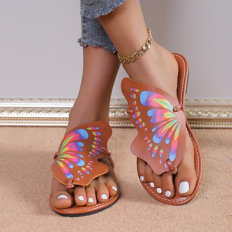 fashion Summer Women's New Luxury Sandals Flat Bottom Fashion Slippers