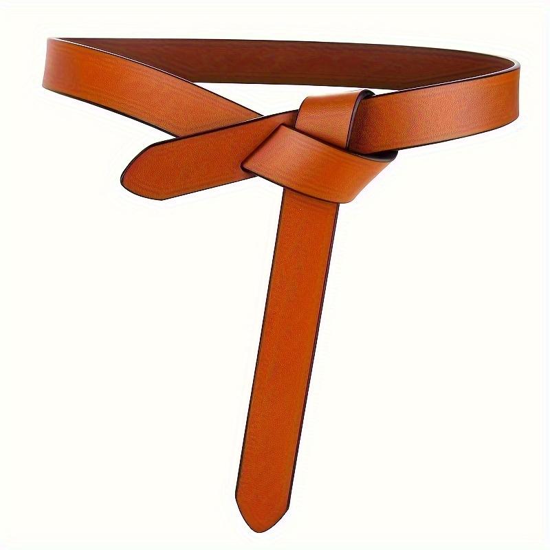 Ekte Skinn Midjebelte Kvinner Knutebelter Justerbart Stretchbelte Cinch Midjebånd