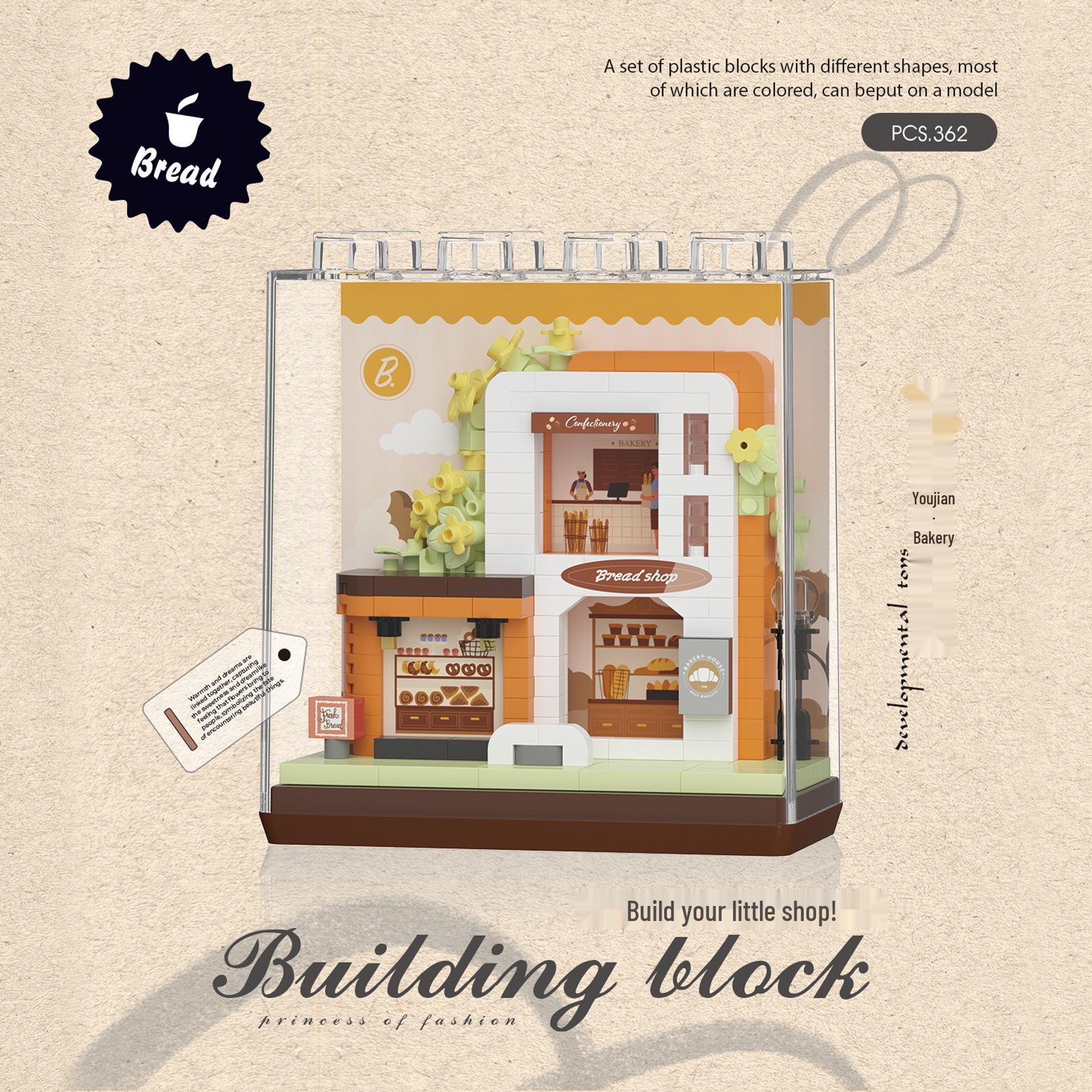 

Chaolechuang Building Blocks: Micro-particle Coffee Shop & Wedding Dress Flower Shop Ornament Gift for Girls No Specific Size