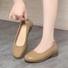 Thick heel comfortable small leather shoes women's autumn new models, professional shoes dress to work not tired feet single shoes