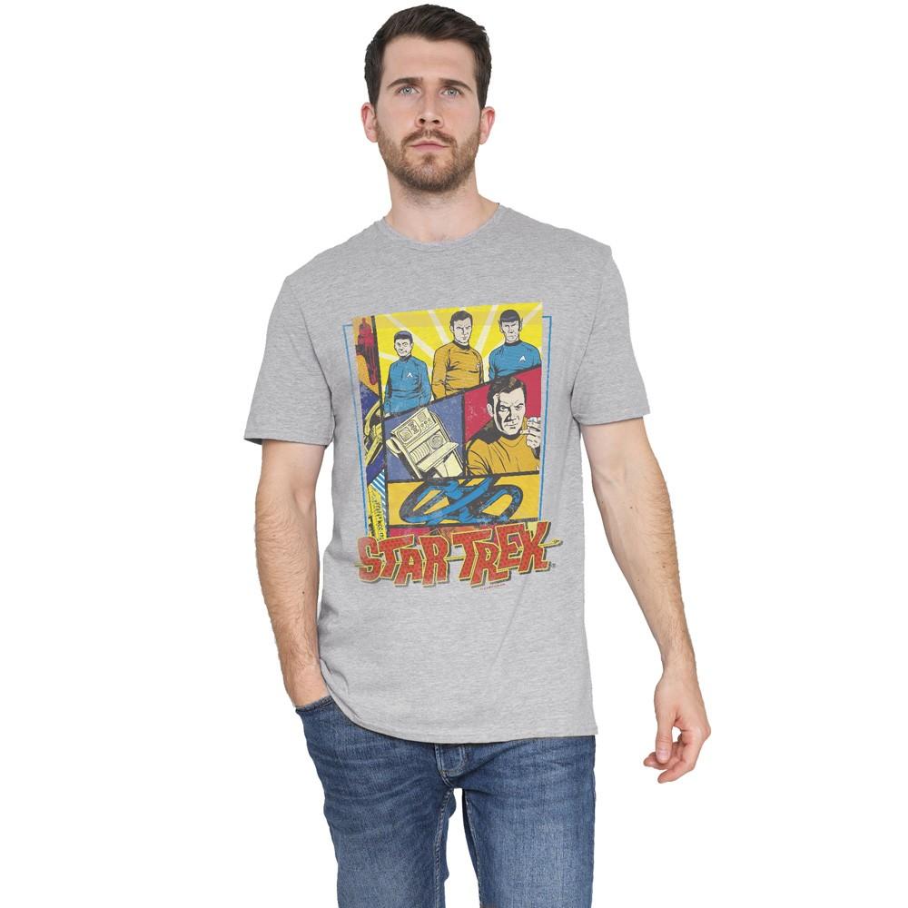 Star Trek Vintage Collage T-Shirt S-5XL Athletic Heather S