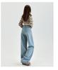 Retro Wide-Leg Women's Jeans - Spring Casual High-Waist Loose Fit Floor-Length Pants