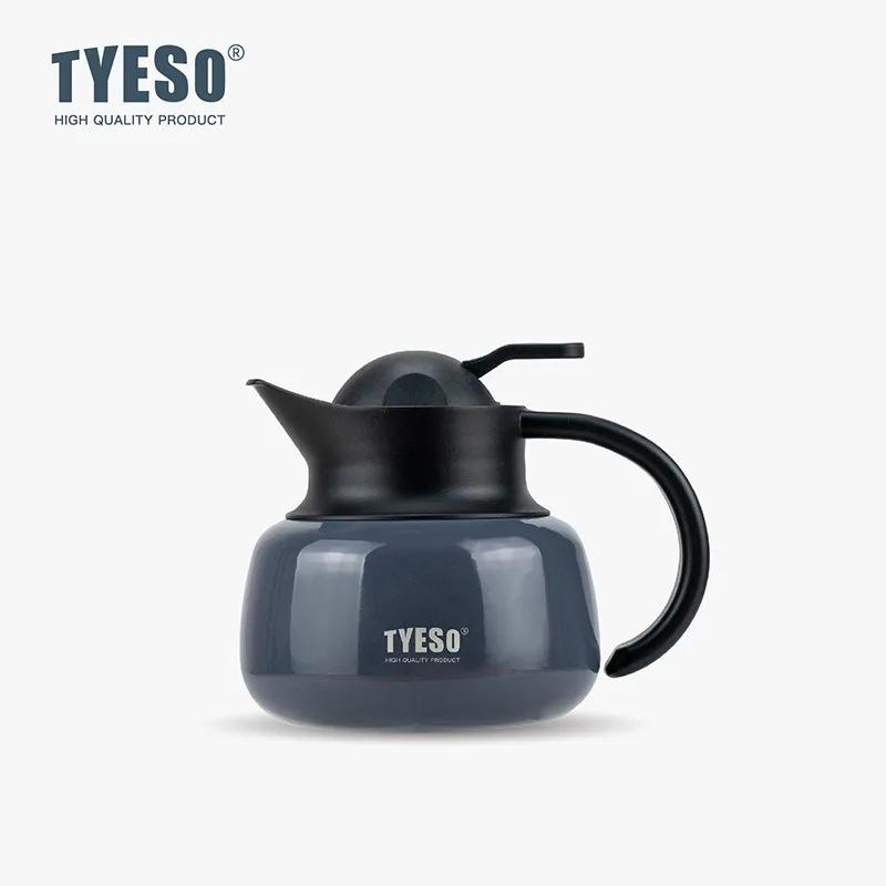 TYESO Infuser Pumpkin-Shaped Thermos Stainless Steel Insulated Tea Hot Cold Water Bottle With Removable Infuser Home Tea Pot
