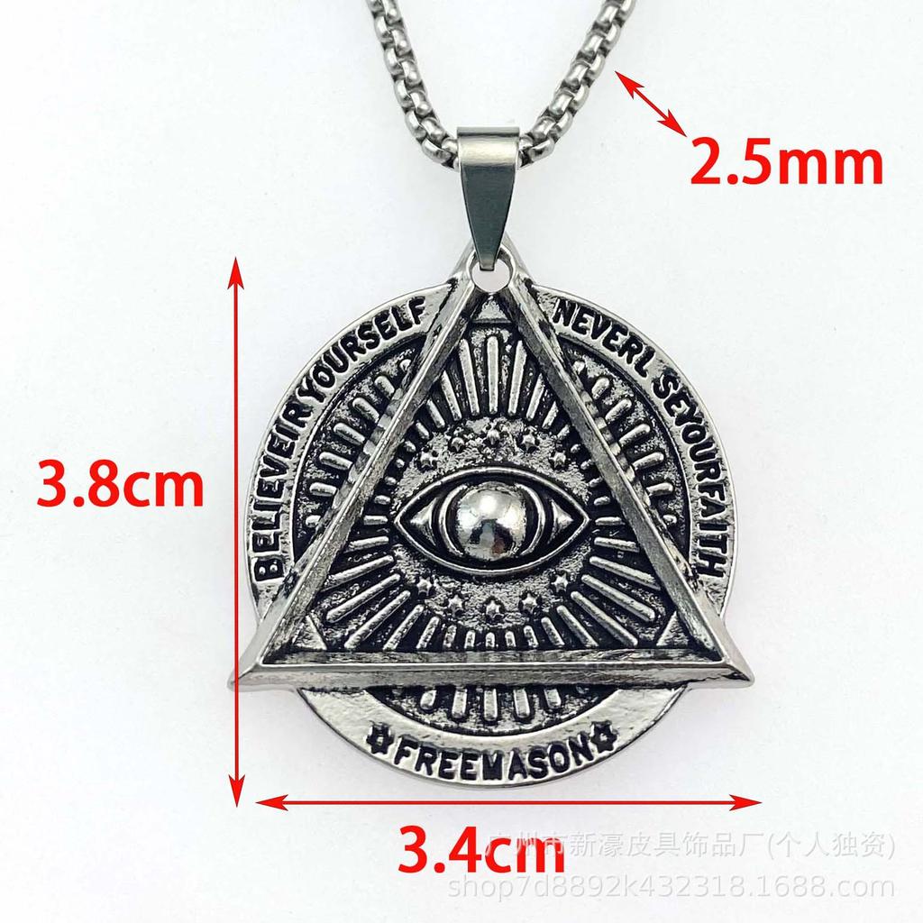 Titanium Steel Necklace Men'S Trendy Sweater Chain Light Luxury Viking High-End Alloy Pendant Neck Chain Accessories