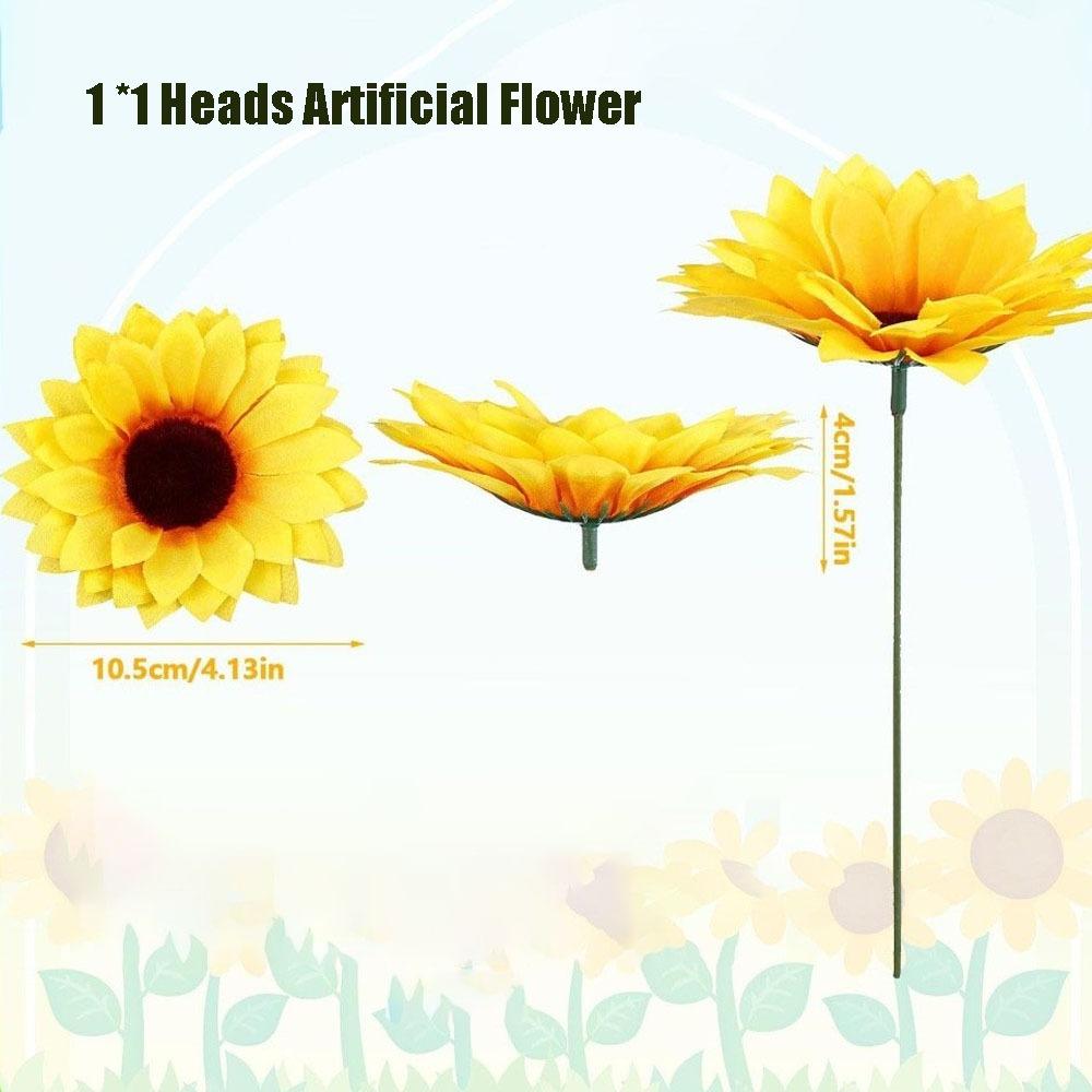 1/7-Head Sunflower Bouquet Small Bundle Silk Artificial Flowers Realistic DIY Floral Materials Wedding Bouquet